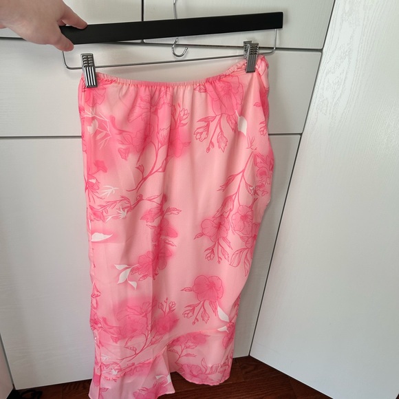 Pink patterned midi/maxi skirt - Picture 4 of 7